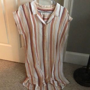 Francesca’s button down shirt dress size small NWOT